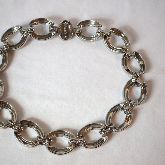 Chico's Silvertone Chunky Link Chain Necklace with Magnetic Closure - Picture 2 of 2